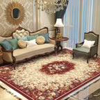 Elegant Chinoiserie Rug Multicolor Floral Area Rug Non-Slip Backing Stain-Resistant Pet-Friendly Rug for Living Room