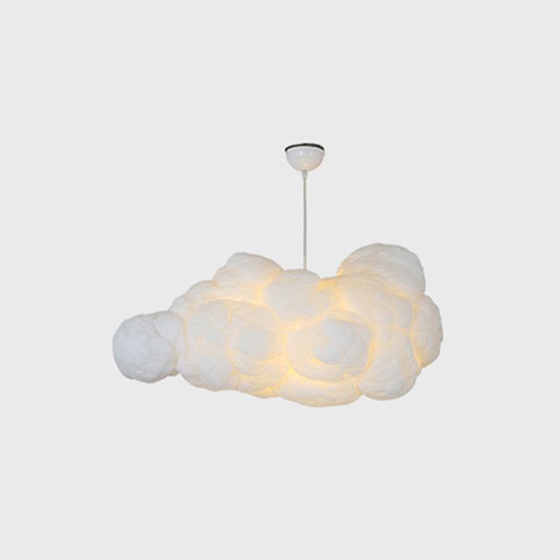 Stylish ceiling lamp with two shades in white color