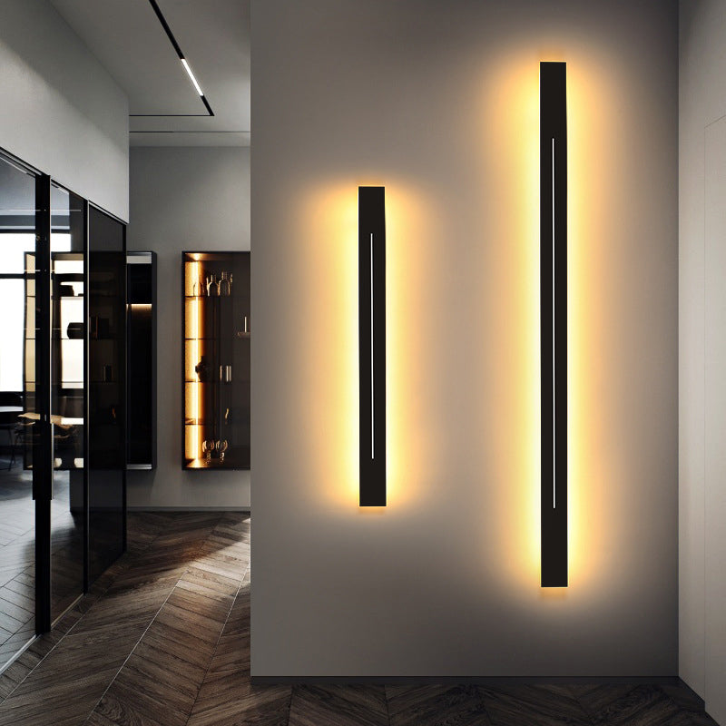 Modern LED Wall Light in Black Acrylic