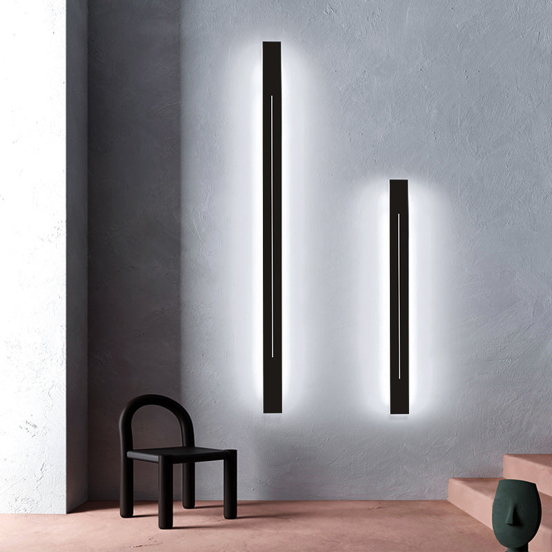 Modern LED Wall Light in Black Acrylic