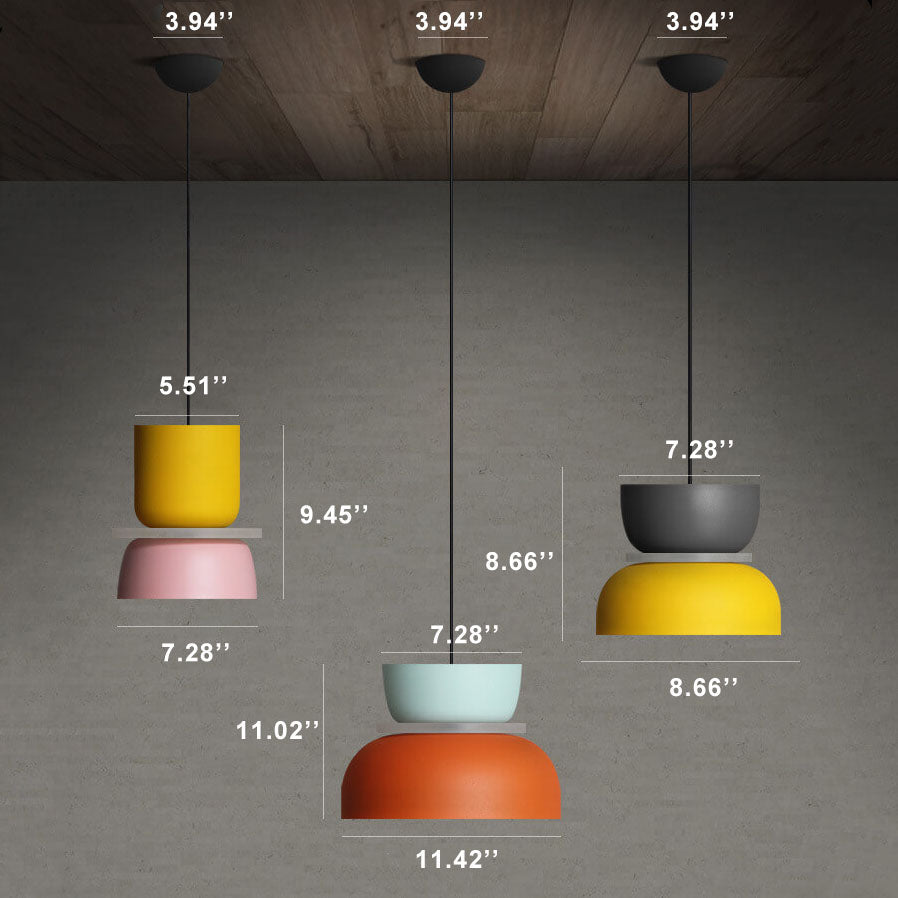 Nordic Colorful Macaron 1 Light LED Pendant Lamp