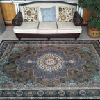 Aesthetic Moroccan Carpet Multicolored Flower Carpet Pet Friendly Non-Slip Back Machine Washable Rug for the Guest Room