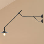 Metal Black/Red/White Wall Lamp Cone Shade 1-Light Industrial Wall Lighting for Living Room