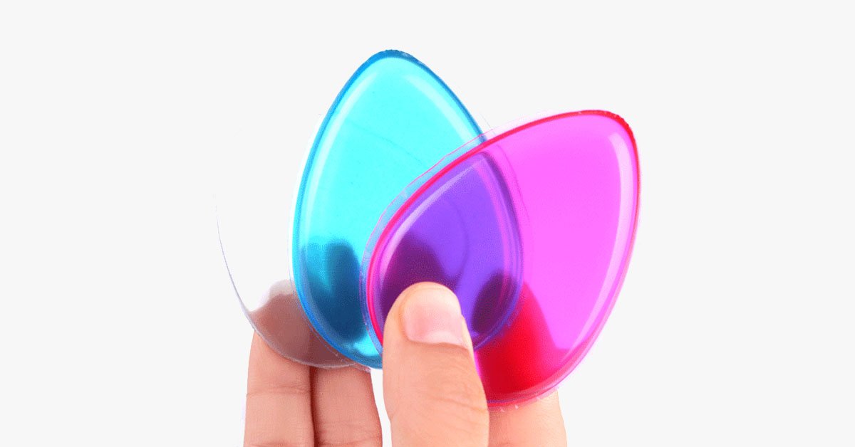 Silicone-Makeup-Applicator-Set of 3 - Mixes makeup effortlessly without absorbing the product