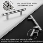 Brushed Nickel Modern Stainless Steel Drawer Hardware T-Bar Handles