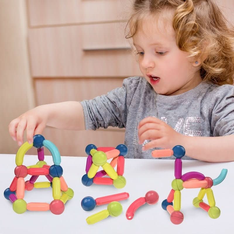 Magnetic creative sticks for imaginative building