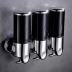 Wall Mounted Soap Dispenser | SudsStation Bathroom Organizer | Stainless Steel & ABS | 16.9 fl oz | Set of 1–3
