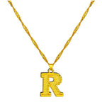 18K gold-plated initial letter necklace