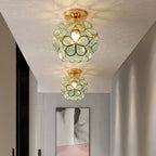 Glass Flower Ceiling Lamp - FloraGlow