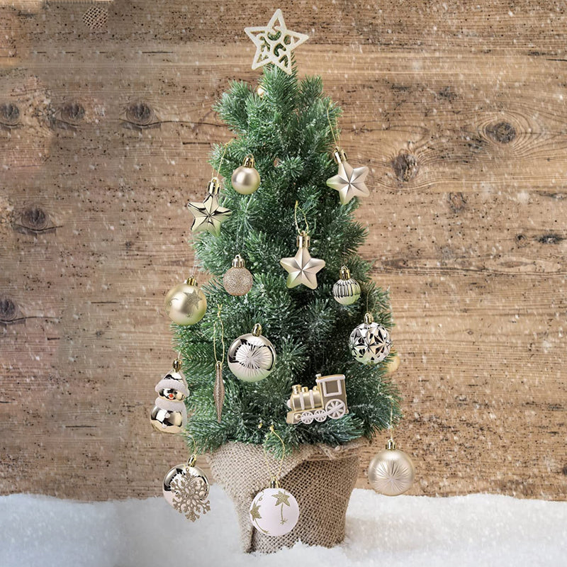 Christmas Ball Ornaments with Hanging Hooks, Multi-Piece Sets