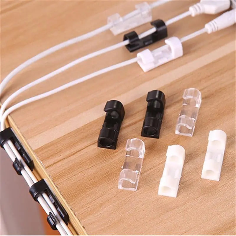 20-piece cable holder for stress-free organization and elegant spatial feel