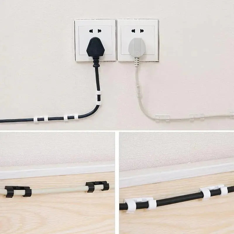 20-piece cable holder for stress-free organization and elegant spatial feel