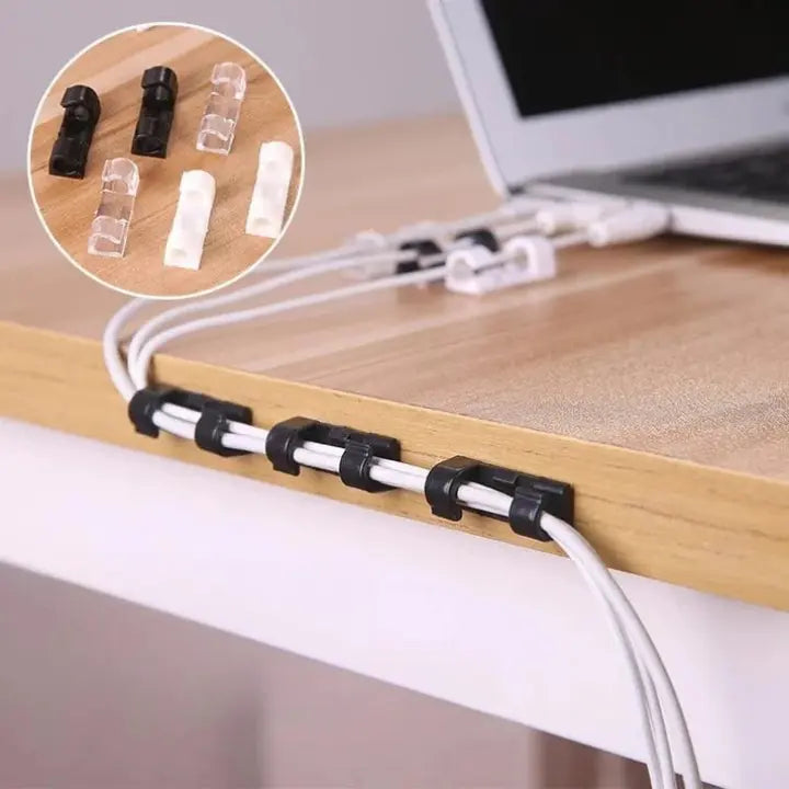 20-piece cable holder for stress-free organization and elegant spatial feel