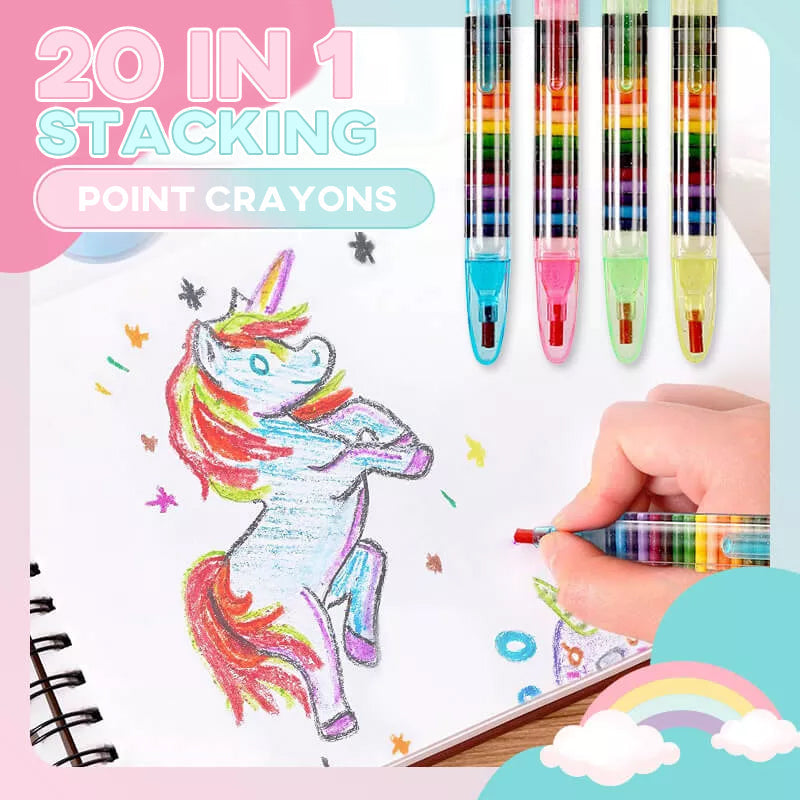 20 in 1 Stackable Dot Colored Pencils