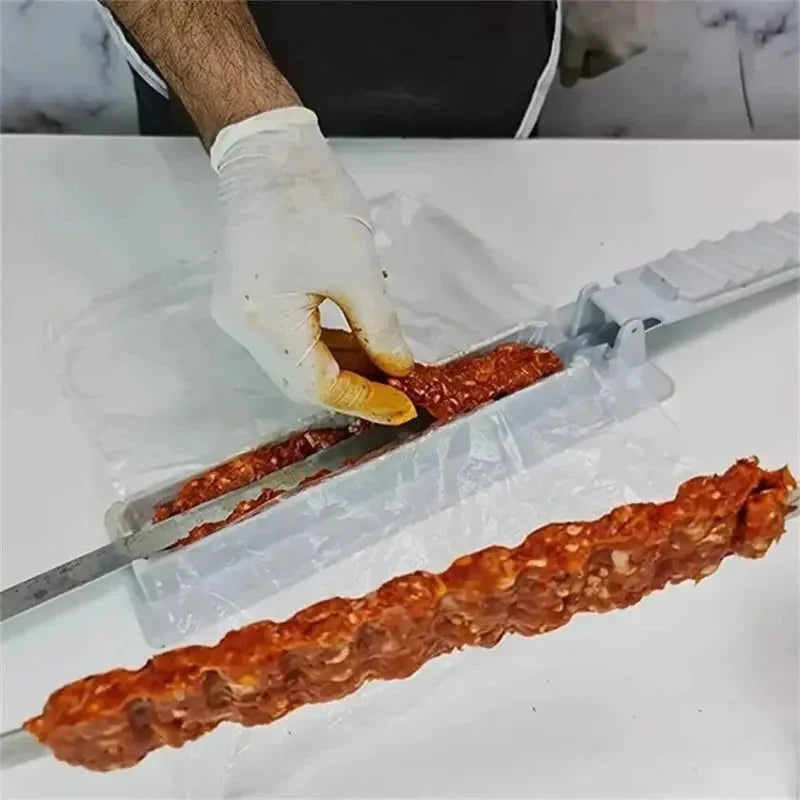 21 Inch Long Flat Stainless Steel Professional Grilling BBQ Skewer