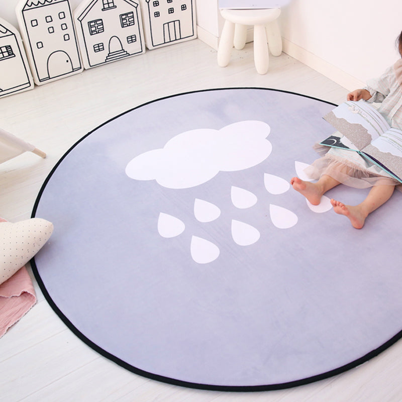Unique Multicolored Kids Style Carpet Cotton Pattern Carpet Pet-Friendly Carpet for Playroom
