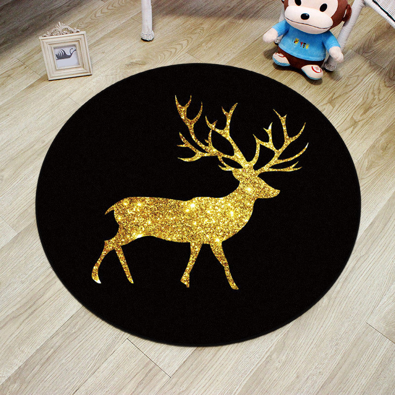 Multicolor Princess Carpet Polyester Botanica Animals Carpet Non-slip Backing Machine Washable Pet Friendly Carpet for Children's Room