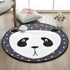Creative Cartoon Area Rug Multi Colors Animals with Dotted Background Carpet Washable Pet Friendly Non-Slip Rug for Children's Room