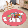 Lovable Animal Area Rug Multicolored Cartoon Rug Polypropylene Machine Washable Stain Resistant Non-Slip Rug for Kindergarten