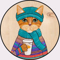 Creative Colorful Cartoon Rug Synthetic Animal Portrait Man Pattern Rug Non-Slip Washable Pet Friendly Rug for Room
