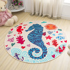 Children's furniture Animal rug Multicolored polypropylene fabric Washable pet-friendly non-slip rug for children's room