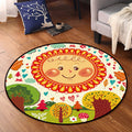 Bright Multicolor Animal Carpet Synthetic Cartoon Rug Pet-Friendly Non-Slip Back Washable Rug for Children's Room