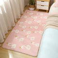 Stylish Multi-Colored Kids Rug Cotton Pattern Rug Machine Washable Pet Friendly Non-Slip Back Rug for Girls Bedroom