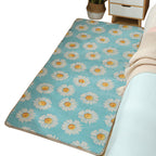 Stylish Multi-Colored Kids Rug Cotton Pattern Rug Machine Washable Pet Friendly Non-Slip Back Rug for Girls Bedroom