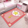 Girlish Pattern Carpet Multicolor Children Carpet Polyester Non-slip Back Stain-resistant Washable Rug for Bedroom