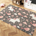 Multi-Colored Cartoon Carpet Polyester Educational Pattern Carpet Pet-Friendly Stain-Resistant Non-Slip Carpet for Children's Bedroom