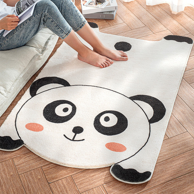 Irregular Shaped Animal Rug Multicolor Cartoon Rug Synthetic Non-Slip Back Machine Washable Pet Friendly Rug for Children's Room