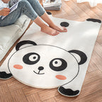 Irregular Shaped Animal Rug Multicolor Cartoon Rug Synthetic Non-Slip Back Machine Washable Pet Friendly Rug for Children's Room