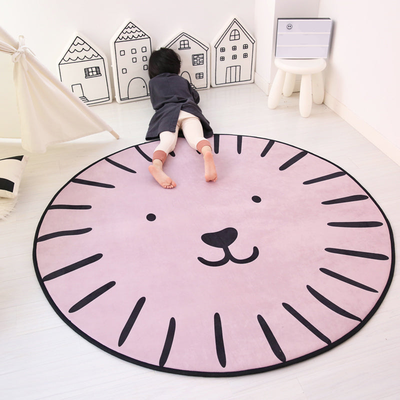 Multi-Color Tiered Rug Cotton Children Style Carpet Easy Care Non-Slip Back Carpet for Playroom
