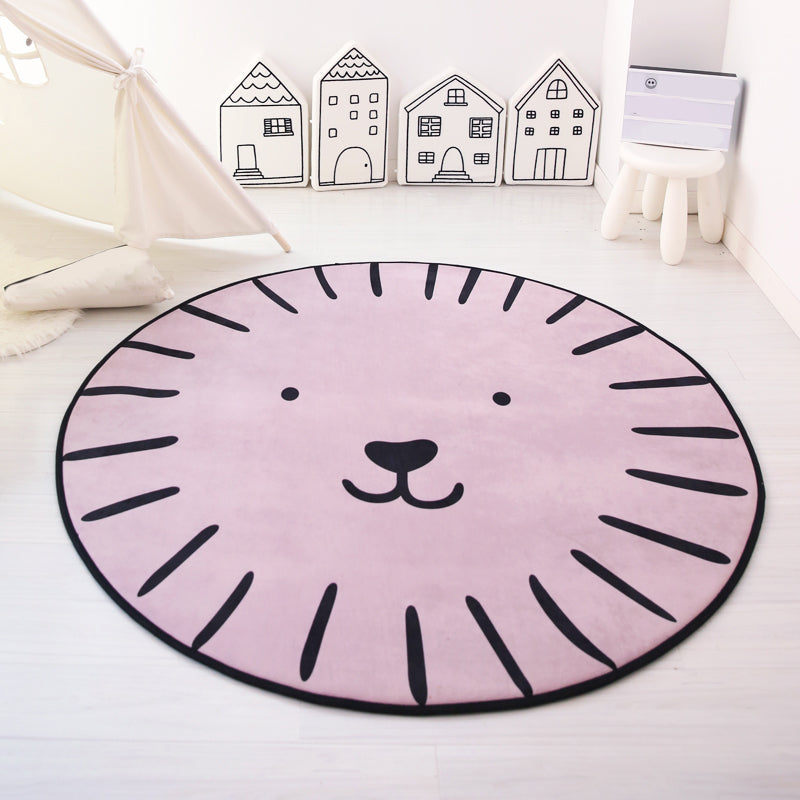 Multi-Color Tiered Rug Cotton Children Style Carpet Easy Care Non-Slip Back Carpet for Playroom