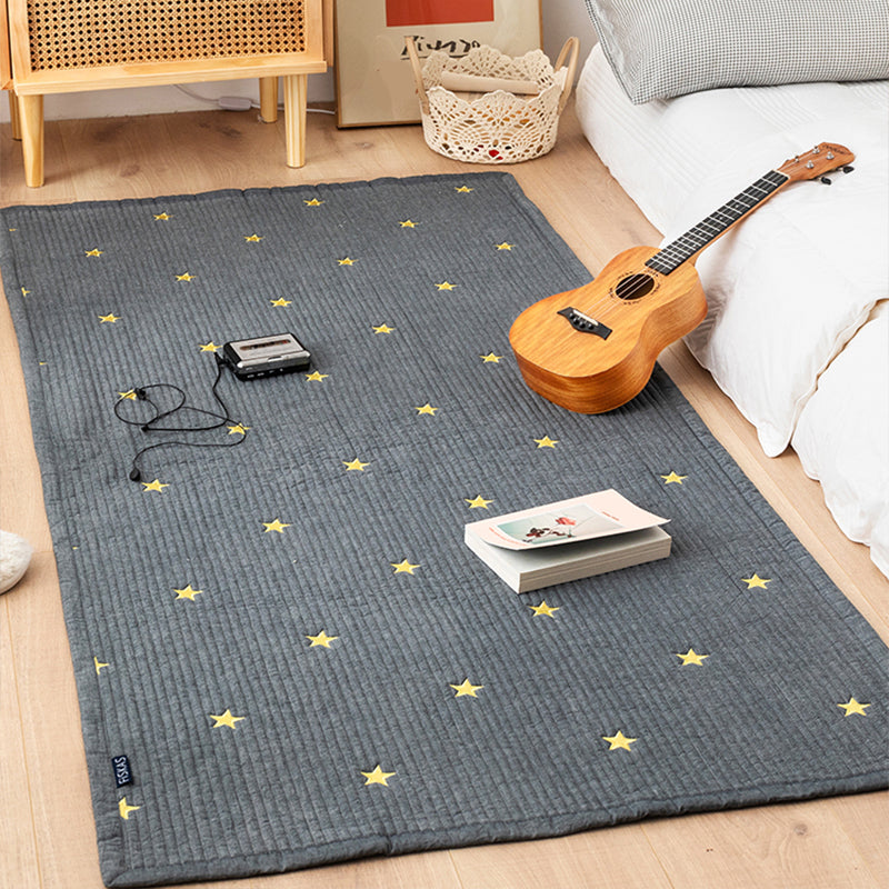Simplicity Living Room Carpet Multicolored Geometric Print Carpet Cotton Easy Care Carpet