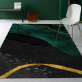 Morandi Color Living Room Rug Nordic Color Block with Twisted Line Rug Polypropylene Non-Slip Washable Stain Resistant Rug