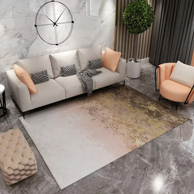 Contemporary Abstract Pattern Carpet Multicolor Polypropylene Carpet Non-Slip Pet Friendly Stain Resistant Carpet for Large Room