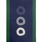 Navy Blue Simplicity Rug Synthetic Circle Pattern Non-Slip Stain Resistant Washable Rug for the Living Room
