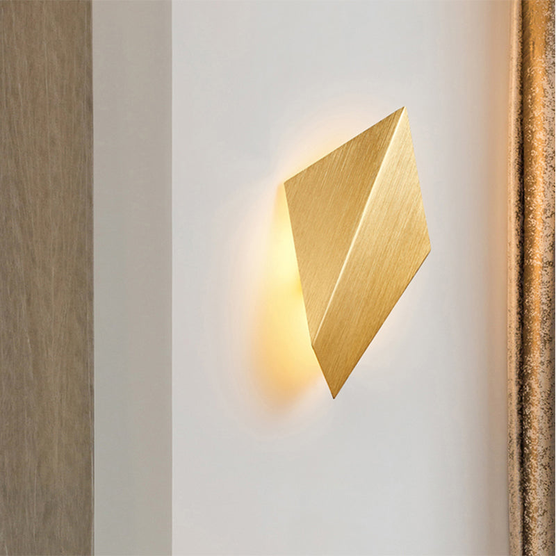 Metallic geometric wall-mounted light postmodern 1 light black/gray/white wall lamp fixture