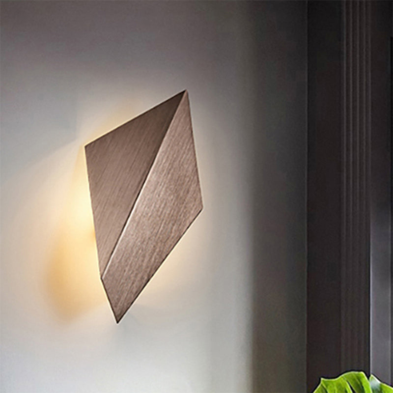 Metallic geometric wall-mounted light postmodern 1 light black/gray/white wall lamp fixture