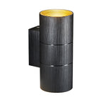 Tubular LED Up and Down Wall Lamp Modern Metal 1 Light Black/Grey/Gold Wall Lamp for Bathroom
