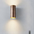 Tubular LED Up and Down Wall Lamp Modern Metal 1 Light Black/Grey/Gold Wall Lamp for Bathroom