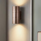 Tubular LED Up and Down Wall Lamp Modern Metal 1 Light Black/Grey/Gold Wall Lamp for Bathroom