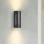 Tubular LED Up and Down Wall Lamp Modern Metal 1 Light Black/Grey/Gold Wall Lamp for Bathroom