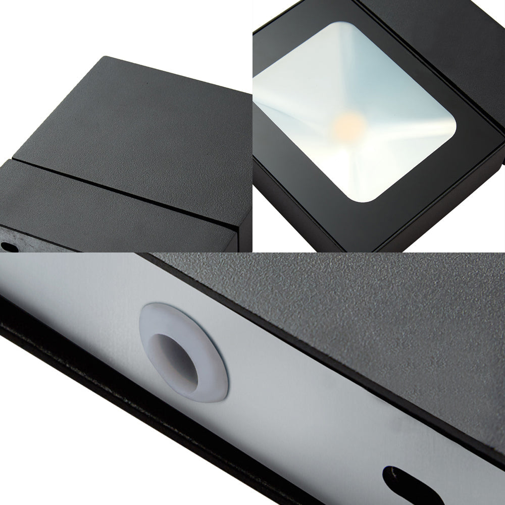 Rectangular Wall Light Modern Metal Black/White/Grey LED Wall Mount Light with Rotatable Design