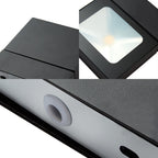 Rectangular Wall Light Modern Metal Black/White/Grey LED Wall Mount Light with Rotatable Design