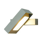 Rectangular Wall Light Modern Metal Black/White/Grey LED Wall Mount Light with Rotatable Design