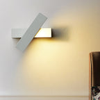 Rectangular Wall Light Modern Metal Black/White/Grey LED Wall Mount Light with Rotatable Design