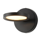 Modernist LED Wall Light with Metal Shade Black/Gold Round Wall Mounted Light