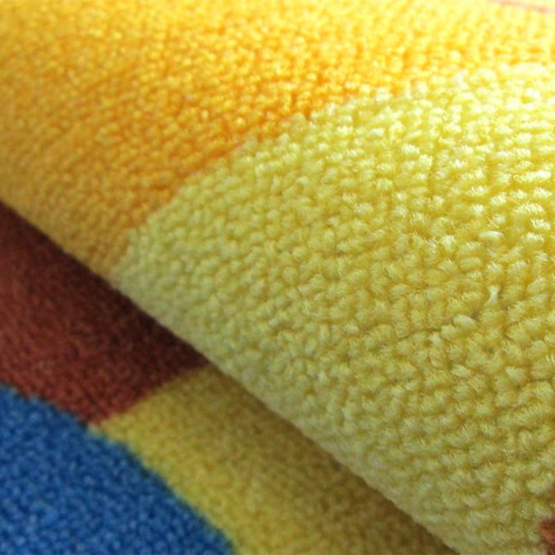 Colorful Back for Children Multi Color Animal Pattern Carpet Synthetic Stain Resistant Non-Slip Back Machine Washable Carpet for Preschool